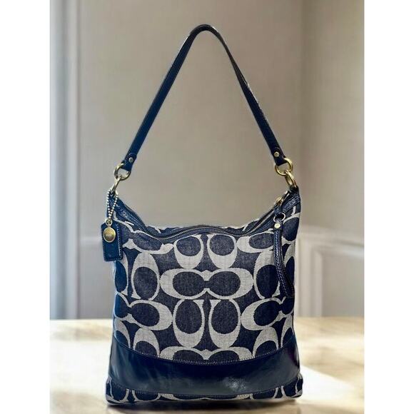 Y2K Coach 12549 Legacy Signature Denim Hobo Bag & 41718 Wristlet - Picture 2 of 16